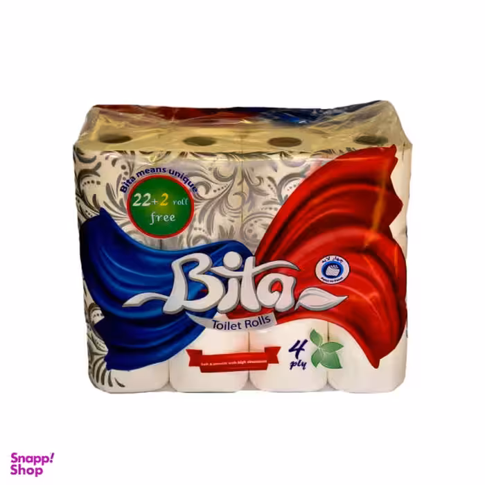 دستمال توالت بی تا کد 215 p-p بسته 24 عددی