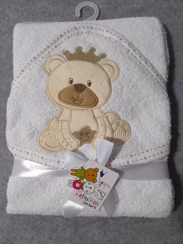 ست دوتکه حوله و لیف گلدوزی پرنس خرس و تاج