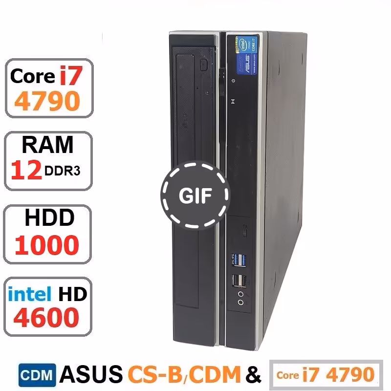 مینی کیس CDM ASUS CS-B/CDM Core i7 4790 رم12