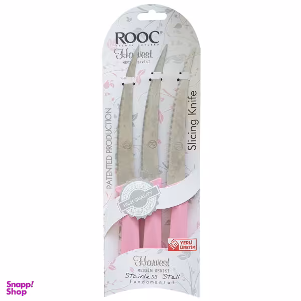 کارد میوه خوری روک مدل ME-003 بسته 3 عددی