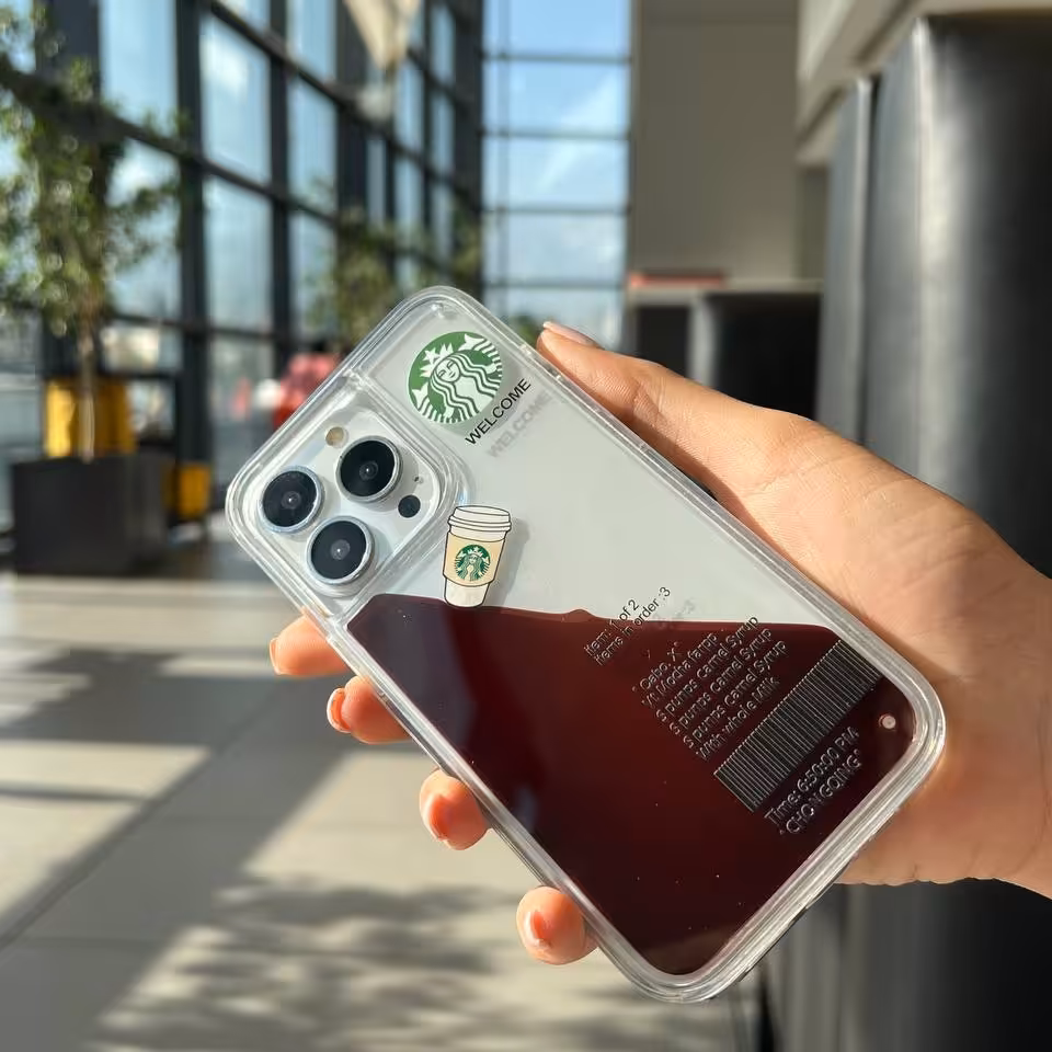 قاب گوشی موبایل آیفون سامسونگ مدل  استارباکس آکواریومی
