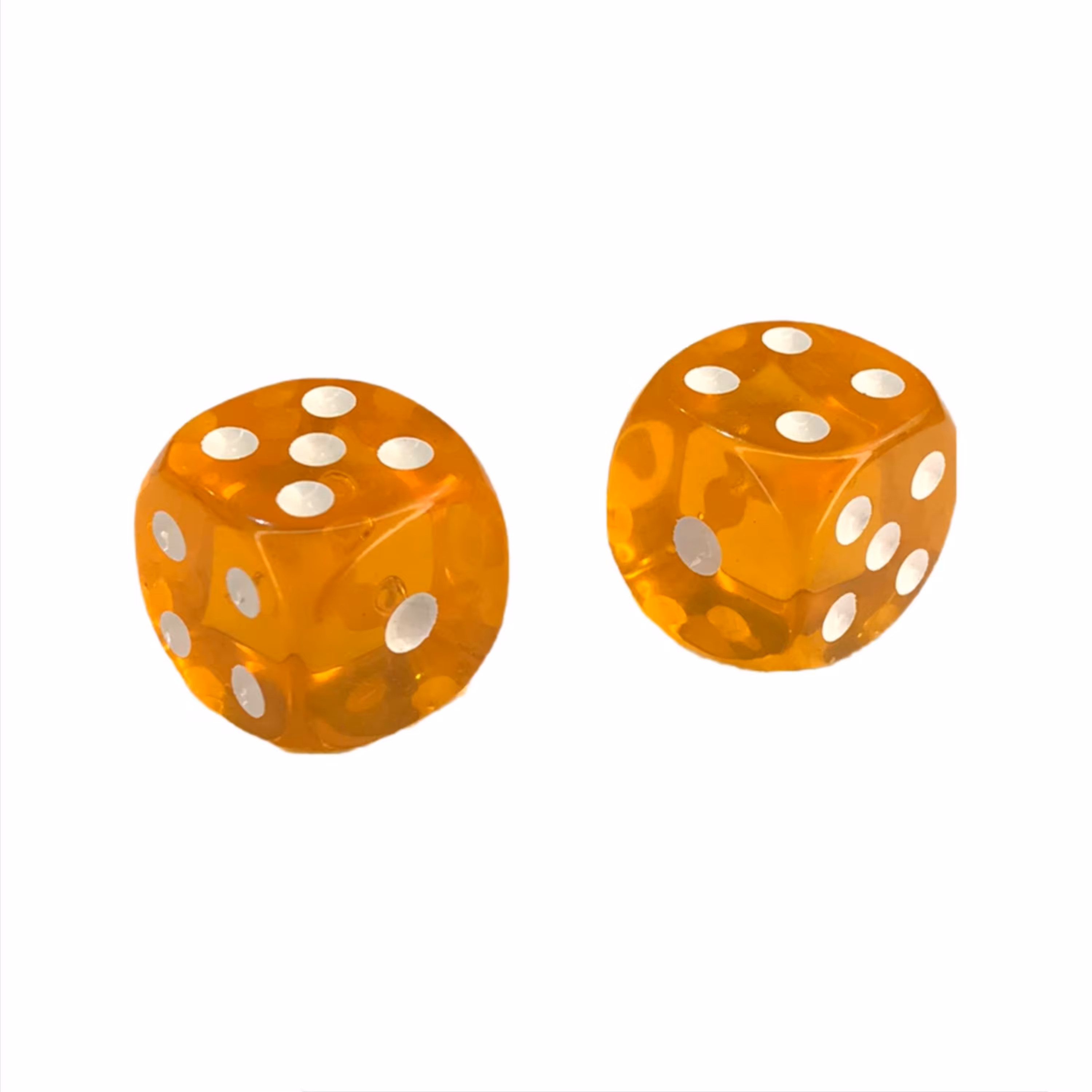 تاس بازی مدل 14 میل زرد شیشه ای 