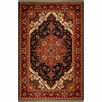 گبه ماشینی افرند زمینه سرمه ای کد 730 (شش متری)