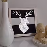 تابلو آینه کاری گوزن