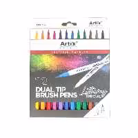 ماژیک آرتیکس 12 رنگ دو سر براش و نمدی