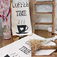 نردبان دستمال تکست  چوبی دکوراتیو همراه بادستمال وارسال طرح رندوم 