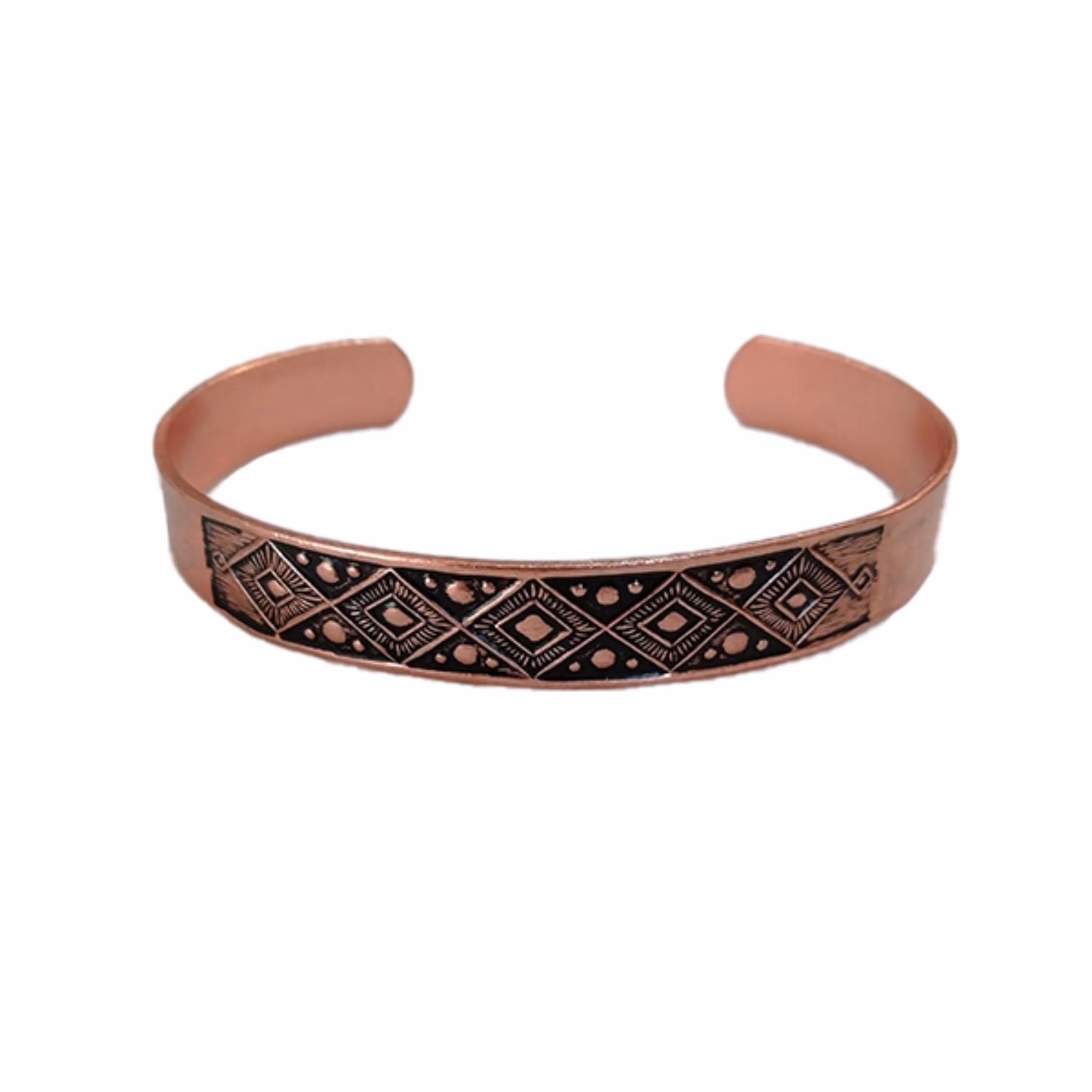 دستبند مسی پنج لوزی ساده کد JW197