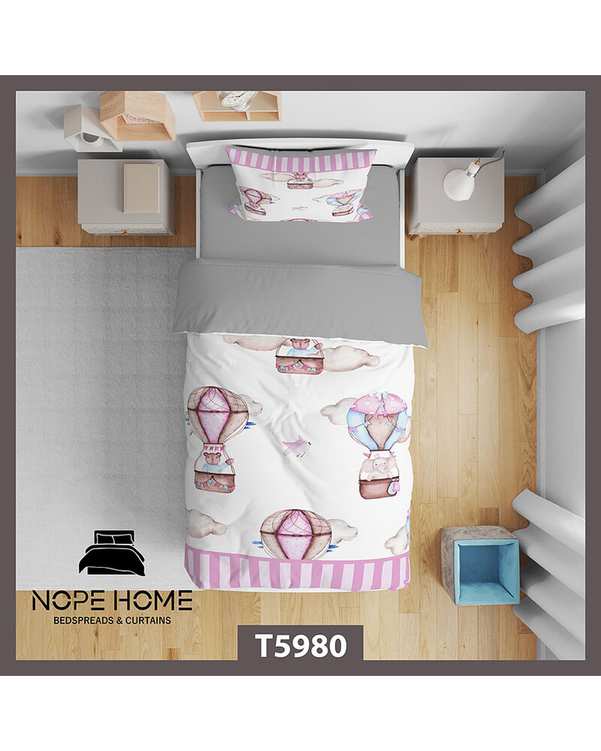سرویس لحاف روتختی کودک یک نفره 5 تکه نوپه هوم Nopehome طرح عروسک کد T5980