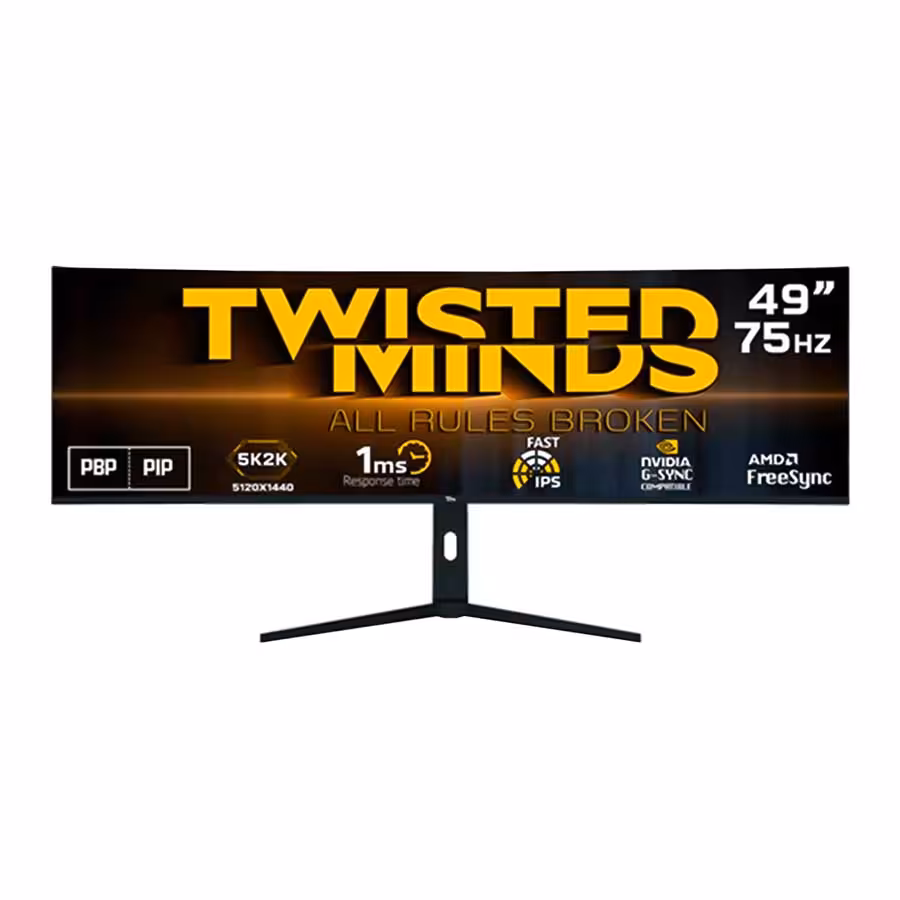 قیمت و خرید مانیتور خمیده گیمینگ 49 اینچ تویستد مایندز مدل TM492K75IPS | یاس ارتباط
