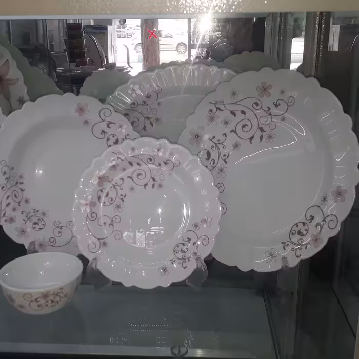 سرویس ارکوپال 6نفره  قالب گرد  غذاخوری آیروپال 25پارچه