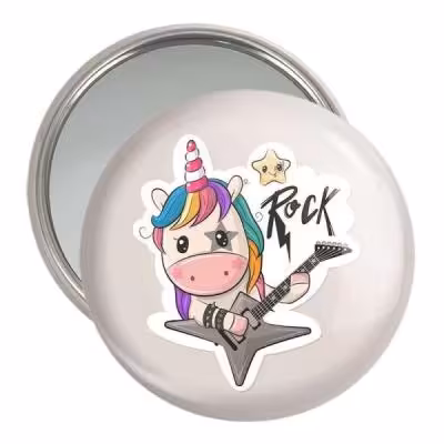 آینه جیبی خندالو طرح اسب تک شاخ یونیکورن کد 3835