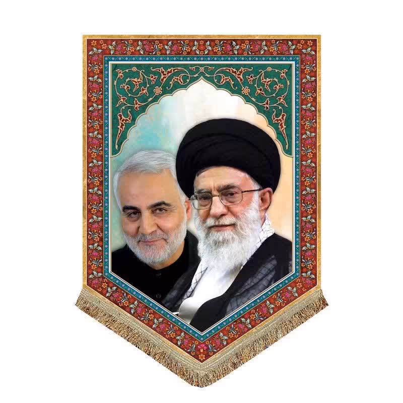 کتیبه مخمل طرح سردار و رهبر