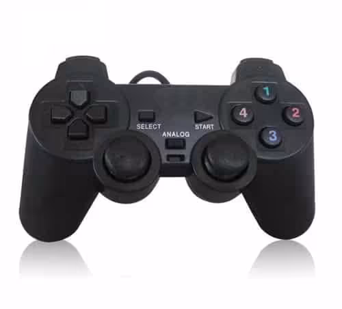 دسته بازی تک شوک دار USB مشکیGamepad 1 Shock USB