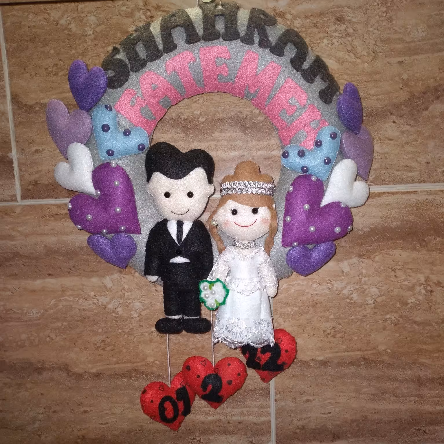 حلقه ازدواج نمدی مدل عروس داماد