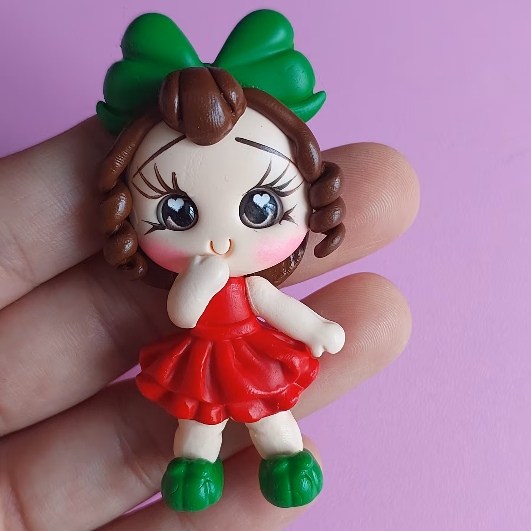 پیکسل خمیری دخترانه گیفت هدیه دستساز مجسمه نشکن اکسسوری مو یلدا