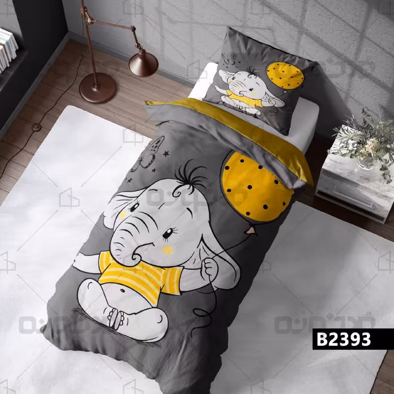 روتختی اتاق کودک طرح فیل بادکنکی  (پس کرایه)