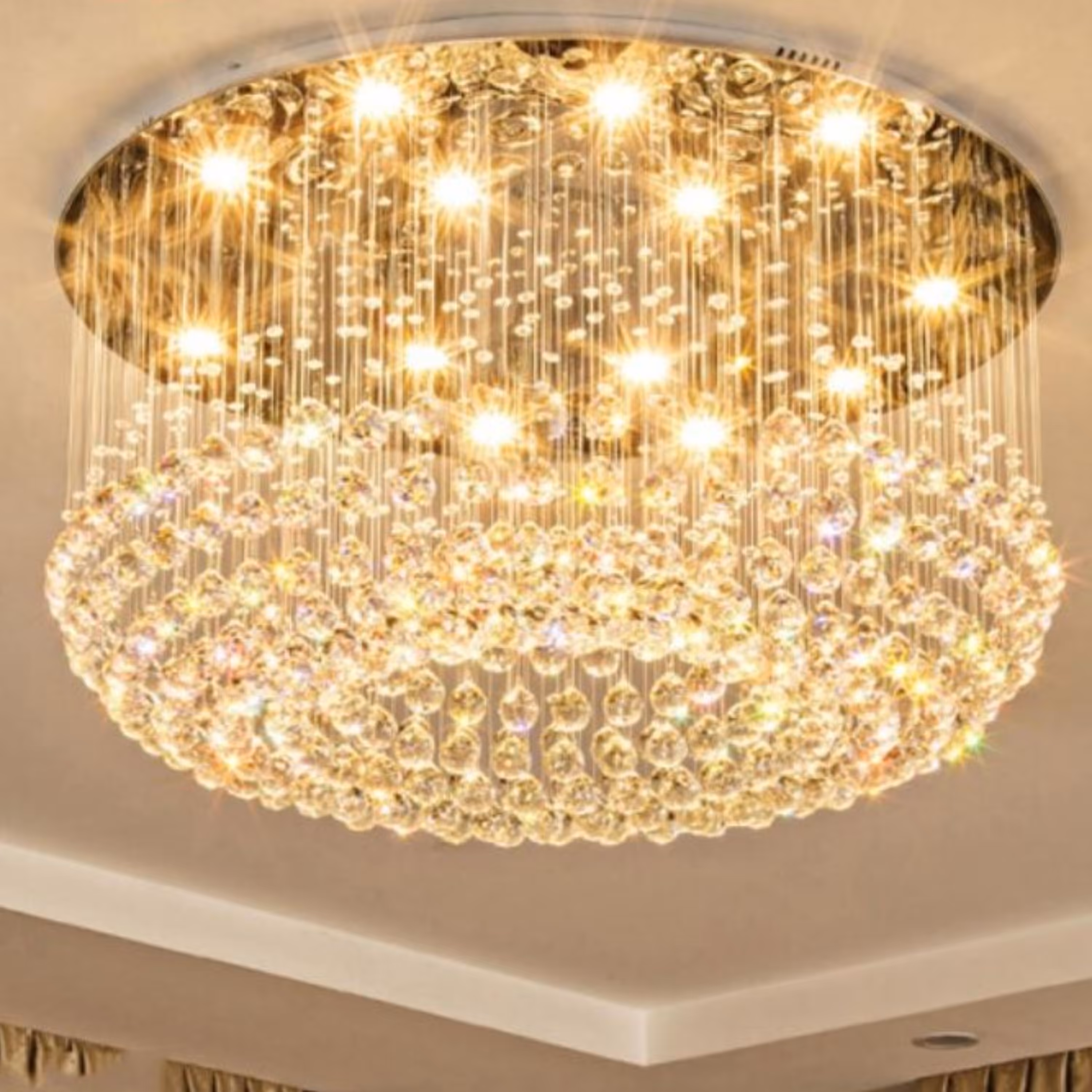 لوستر ریسه ای کریستال طرح دونات