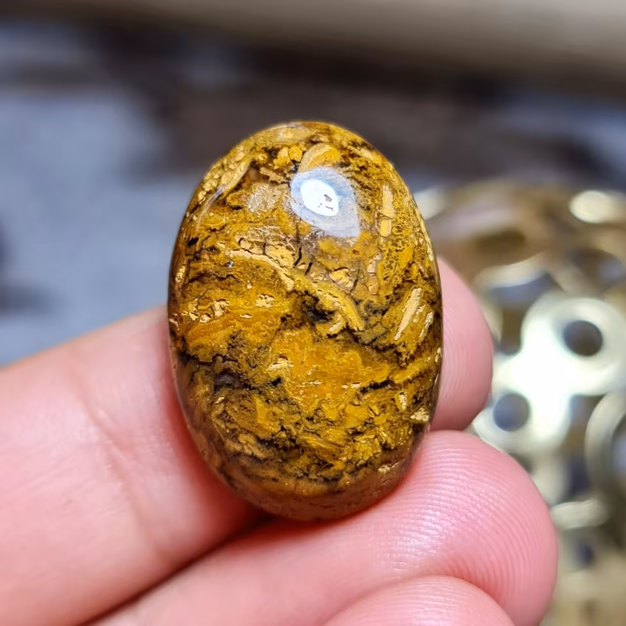  نگین فوق العاده زیبای سنگ صد درصد طبیعی عقیق شجر اصل معدنی 
کد 24585