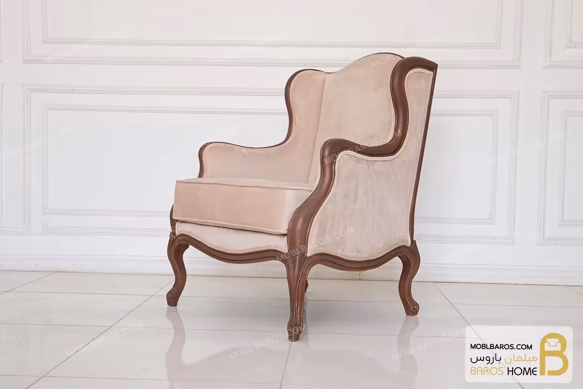 مبل تک‌ نفره کویین رومینا ساده بدون منبت