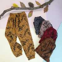 شلوار مخمل کبریتی گت دار بیرونی  دخترانه و پسرانه سایز 65 کد472n