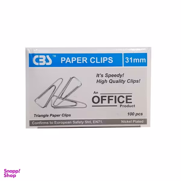 گیره کاغذ سی بی اس مدل 31 بسته ۱۰۰ عددی