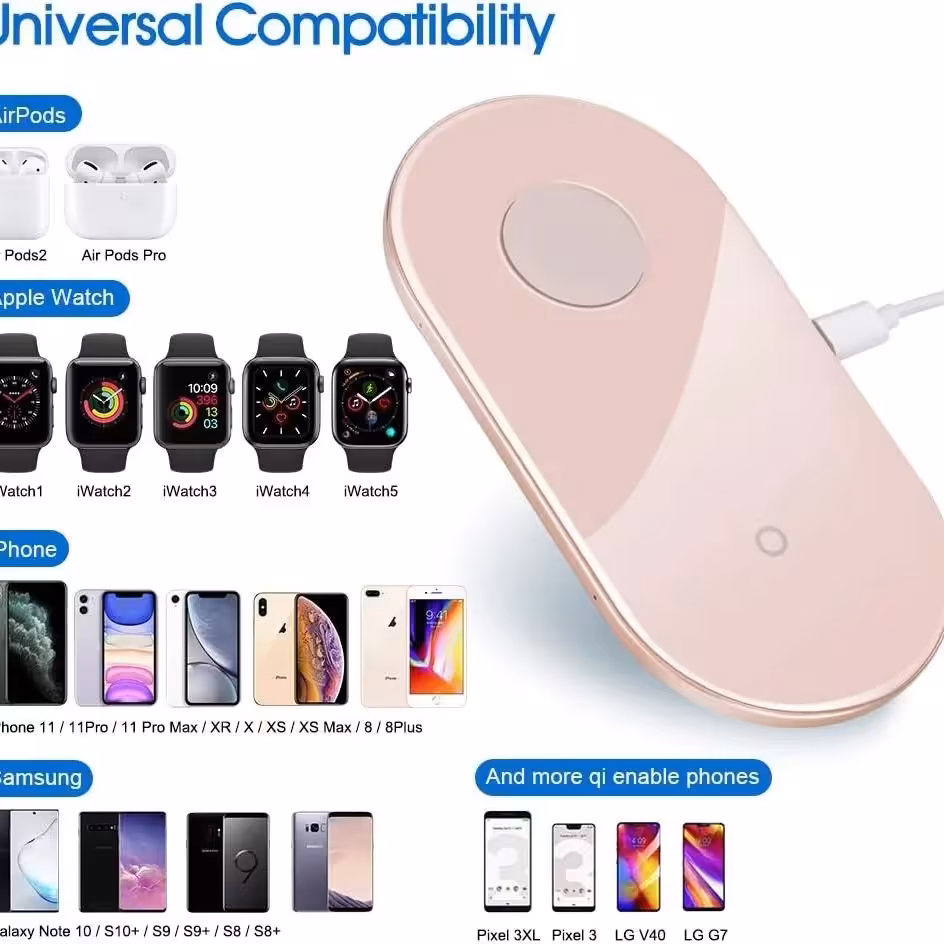 شارژر وایرلس دوکاره زیبا و جذاب