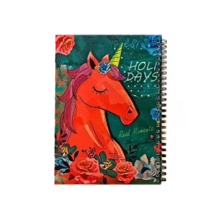دفتر مشق 80 برگ مدل یونیکورن طرح Holly Days