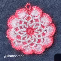 اسکاج مدل گل بافتنی