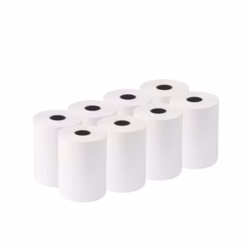 کاغذ رول حرارتی دستگاه کارتخوان چاپ مشکی 18متری بسته بندی 20تایی