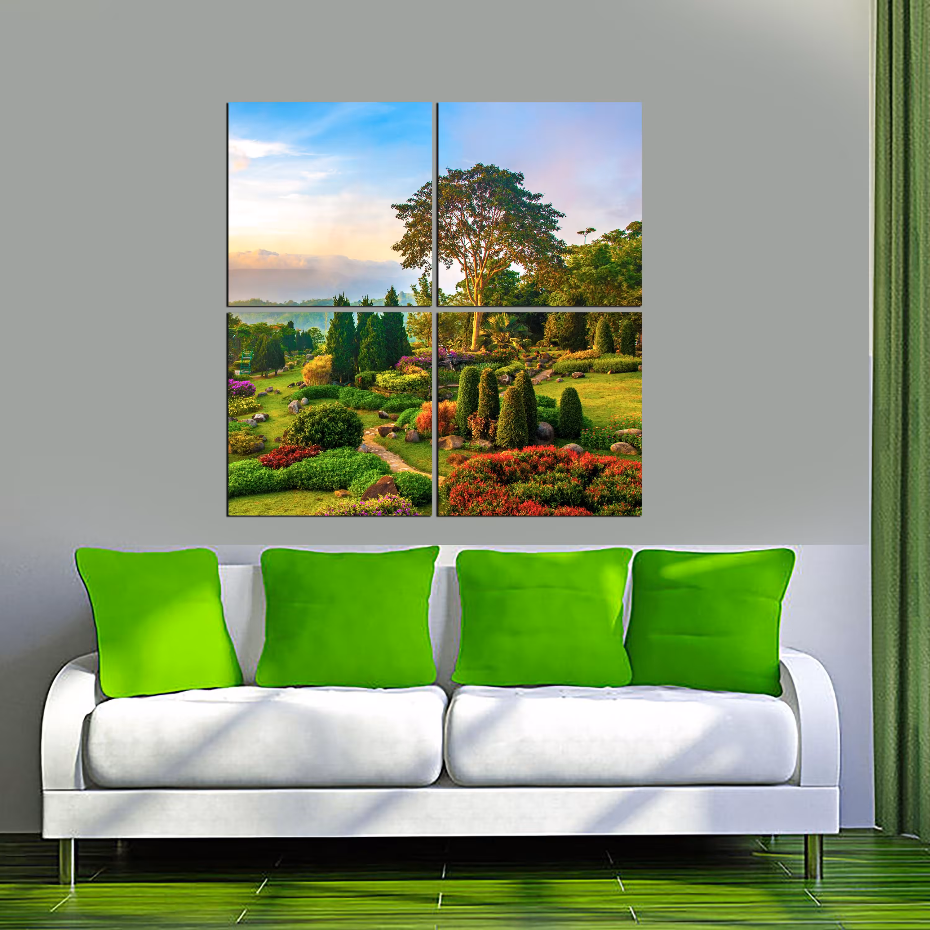 تابلو شاسی4تکه طرح طبیعت