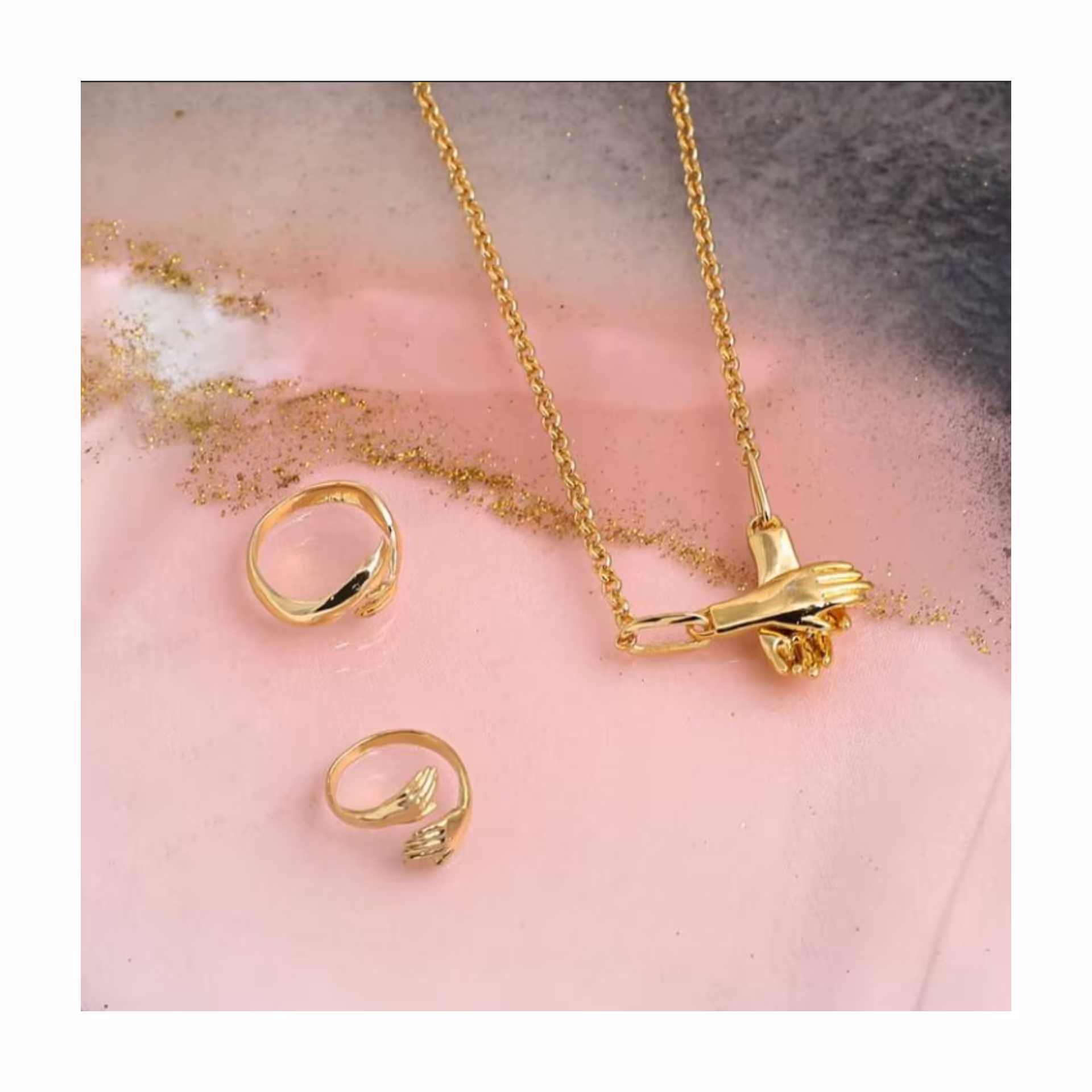 نیمست زیبای گردنبند و انگشتر آغوش