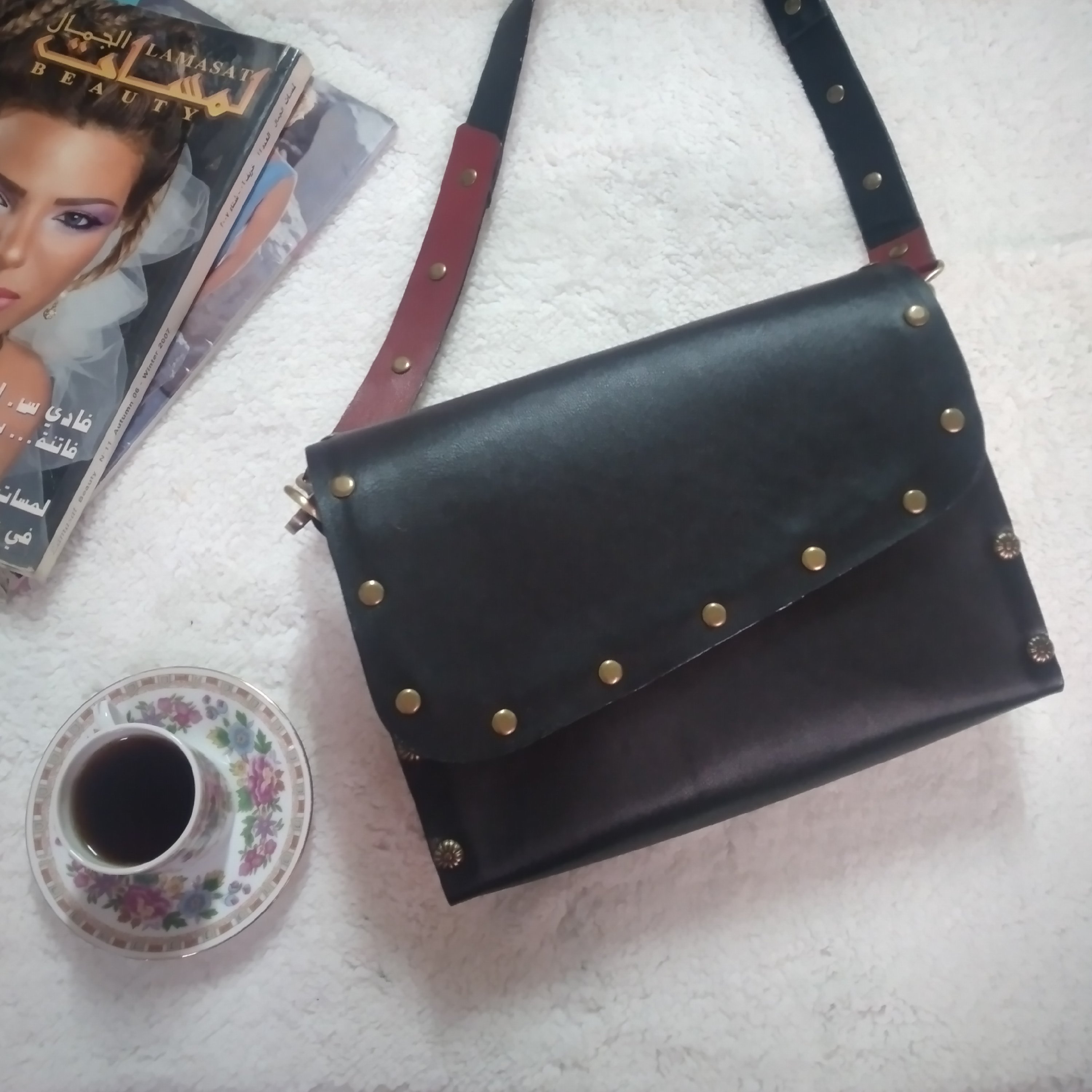 کیف زنانه با طبله های چوبی