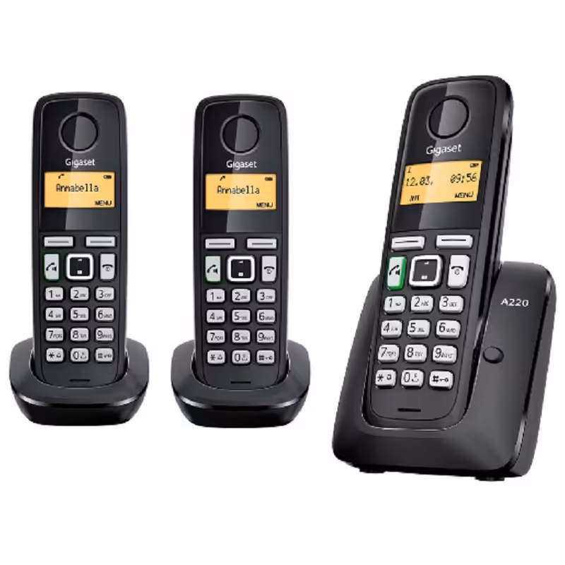 تلفن بی سیم سه گوشی گیگاست مدل ای 220 تریو