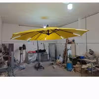 سایبان پایه کنار  نانو  پایه سرامیکی سنگین چرخدار  چراغدار 