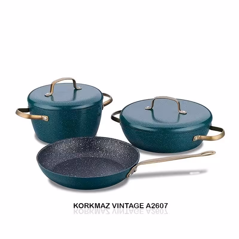 سرویس قابلمه گرانیتی پنچ پارچه کرکماز Vintage A2607