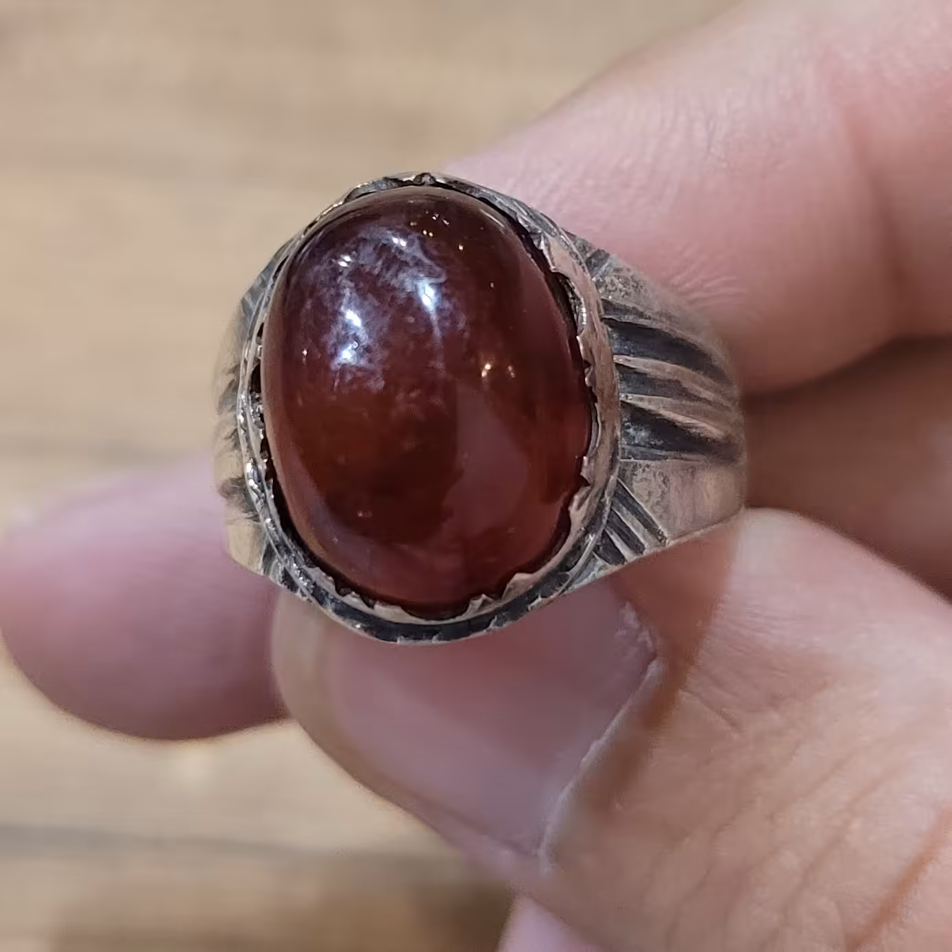 انگشتر نقره مردانه کم اجرت        