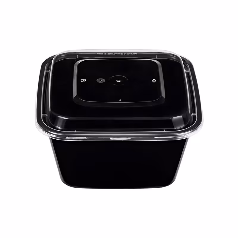 ظرف یکبارمصرف هات دلیوری 1250 مربعی برند طب پلاستیک  (عمده بسته های  150 عدد))