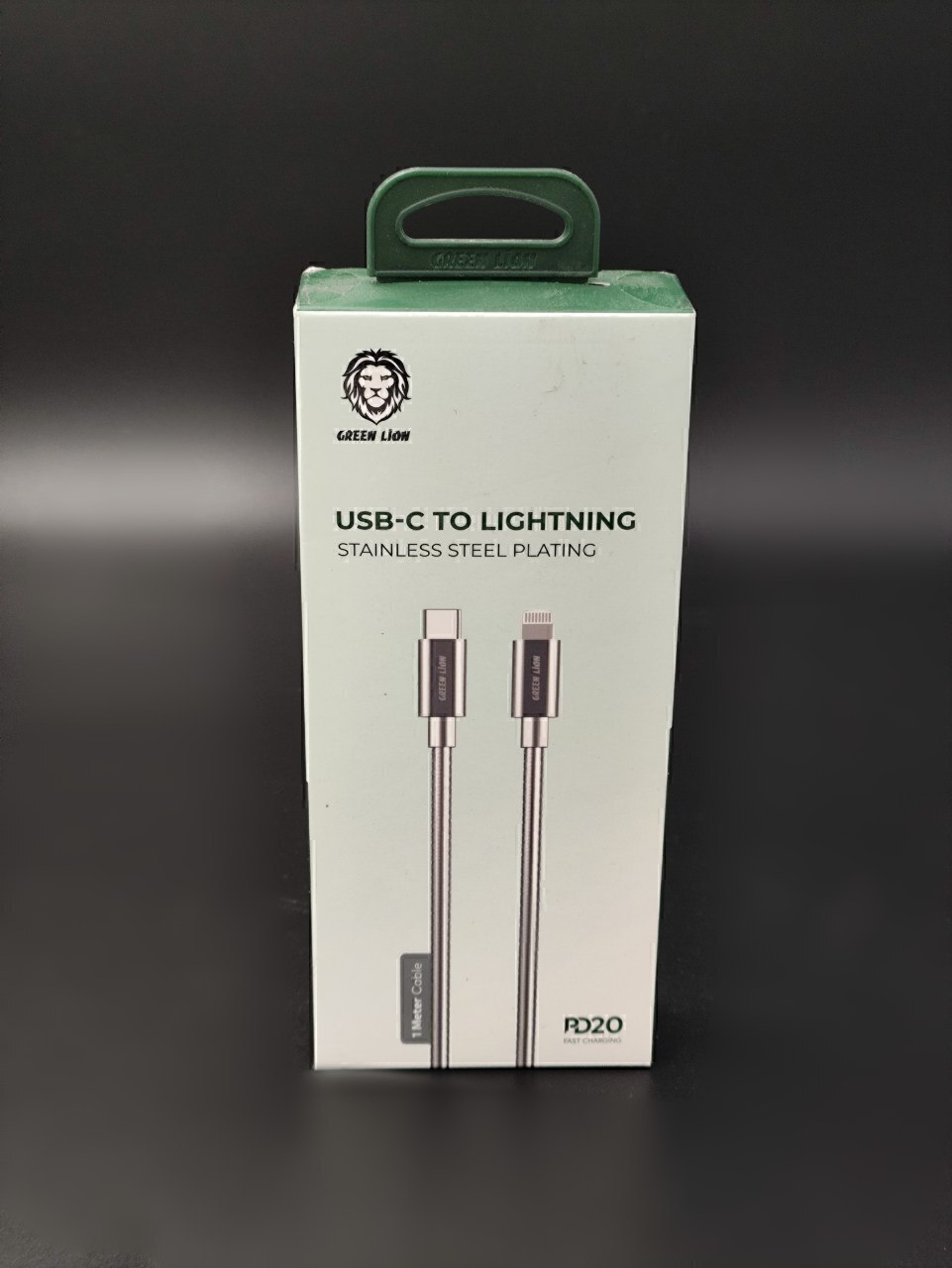 کابل لایتنینگ 20W گرین لاین Green PD20 Braided Cable Usb-C to Lightning | موبوران