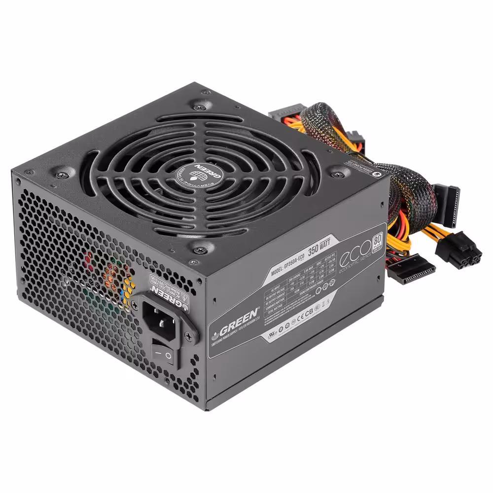 منبع تغذیه کامپیوتر 350 وات گرین مدل GP350A-ECO