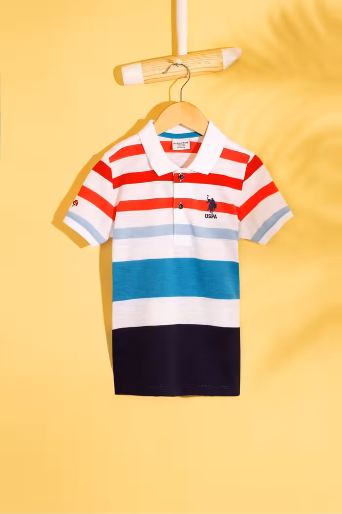 تی شرت یقه پولو آبی پسرانه و بچگانه ناوی اورجینال U.S. Polo Assn.