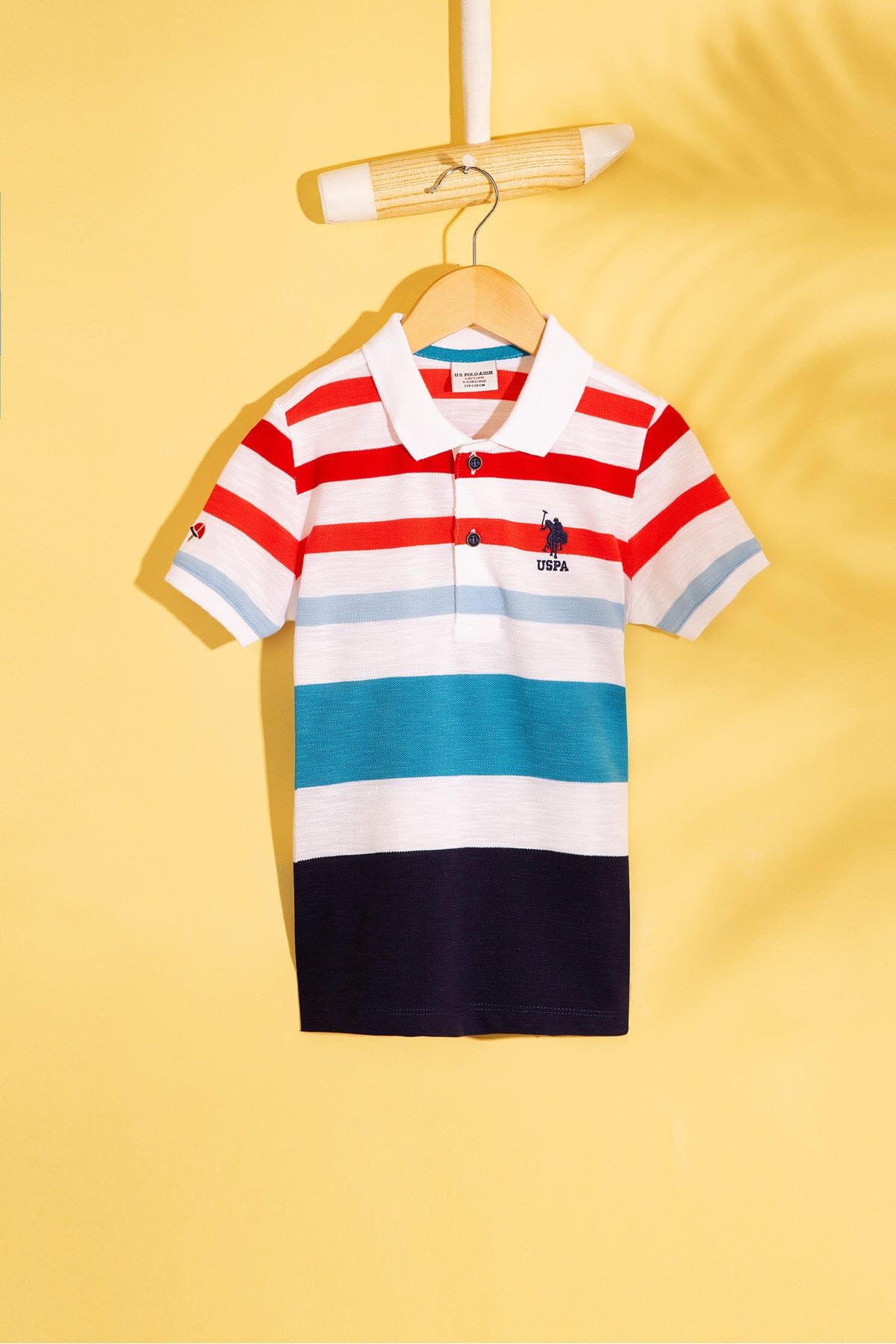 تی شرت یقه پولو آبی پسرانه و بچگانه ناوی اورجینال U.S. Polo Assn.