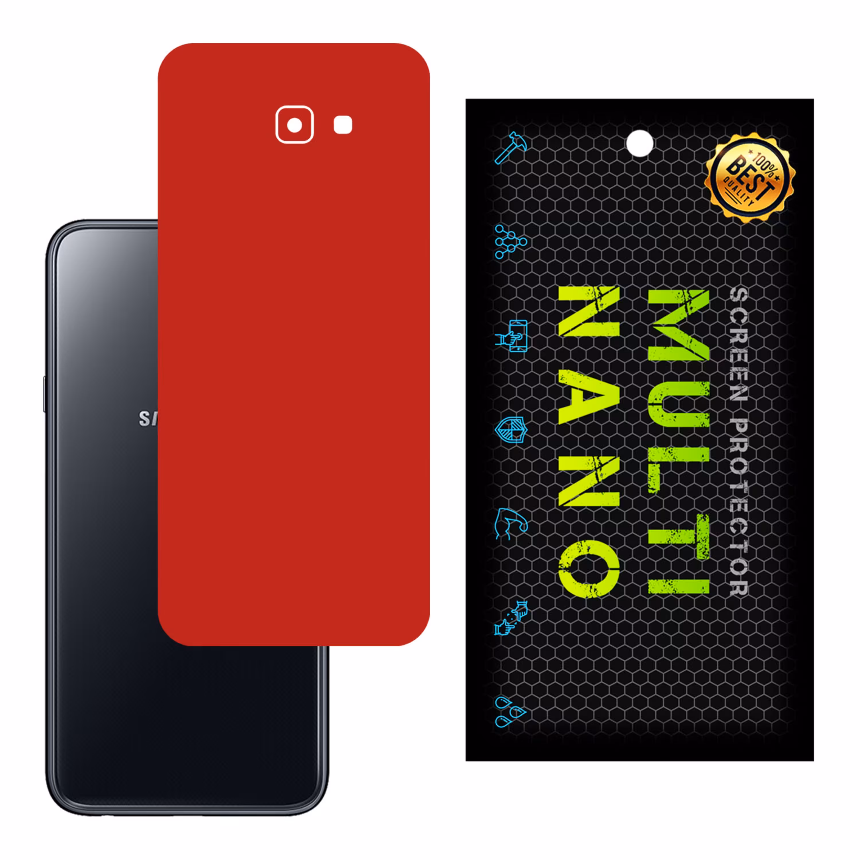 برچسب پوششی MultiNano مدل X-F1M-Red برای پشت موبایل  سامسونگJ4 Plus