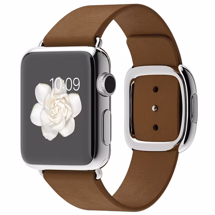 ساعت مچی هوشمند اپل واچ مدل 38mm Stainless Steel Case with Brown Modern Buckle