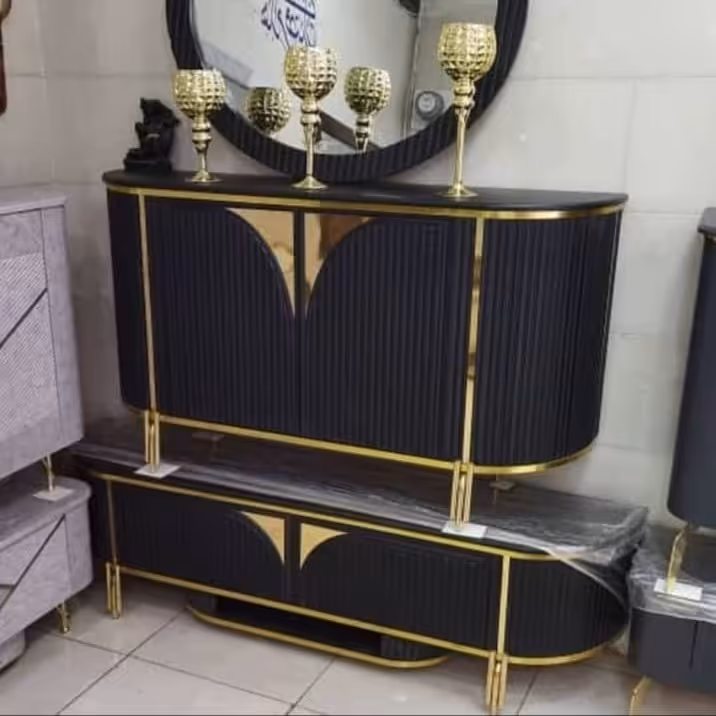 کنسول با آینه مدل الماس. فروشگاه اینترنتی باران وود