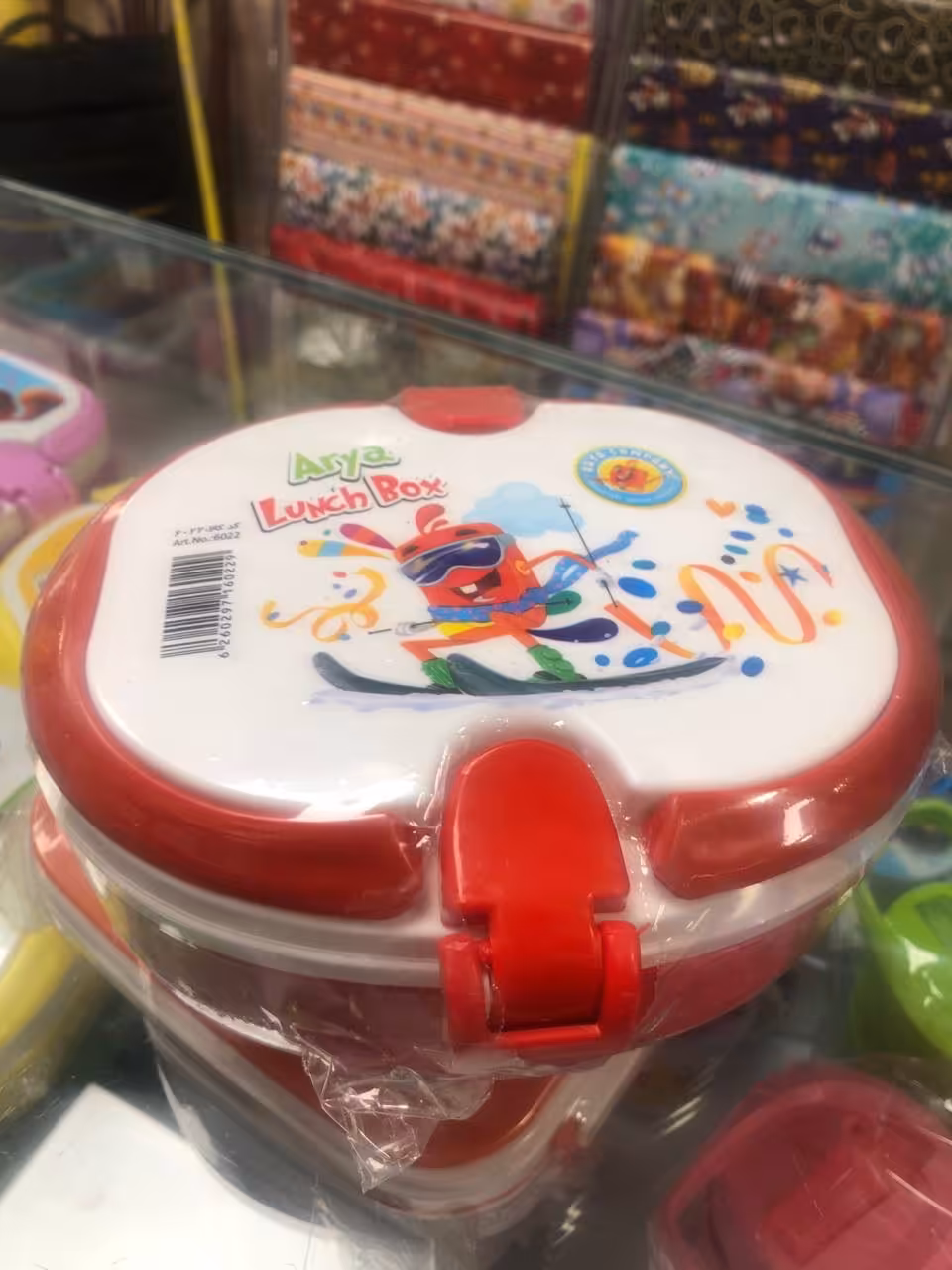 ظرف غذای کودک دو طبقه به همراه قاشق و چنگال