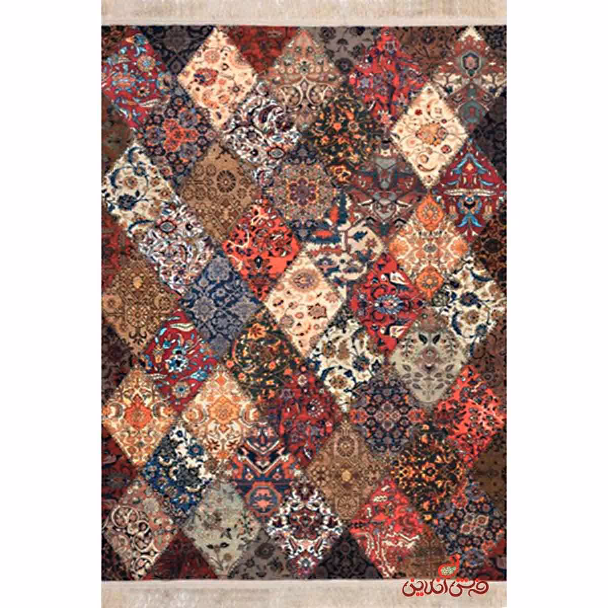 فرش ماشینی کلاریس کلکسیون چهل تیکه کد 100509 لاکی