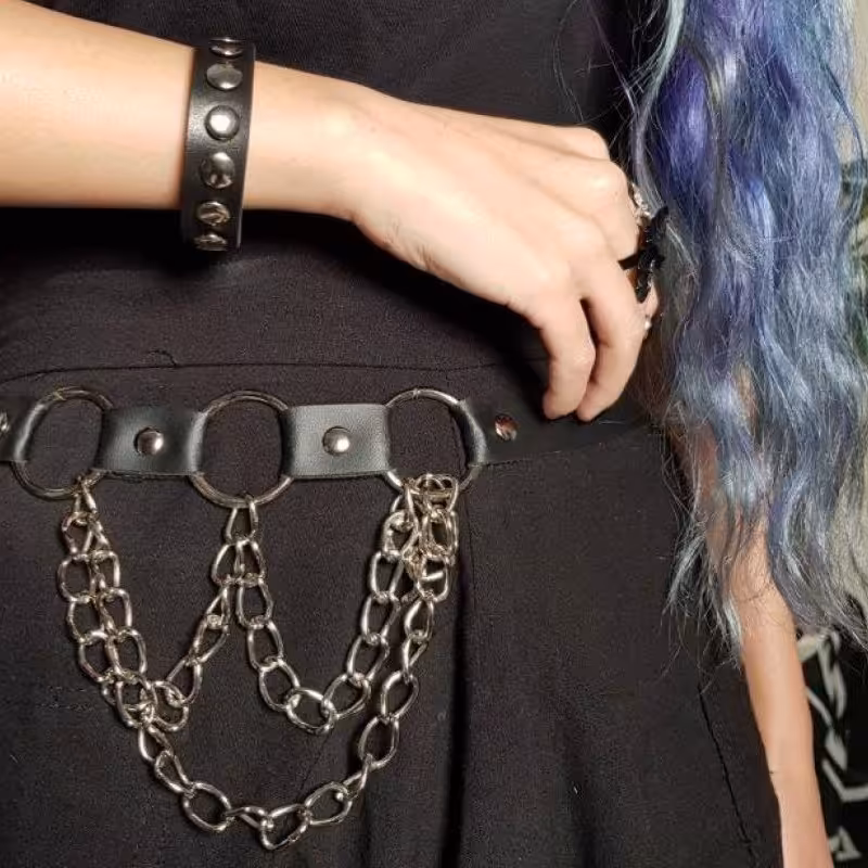 کمربند نیمه چرم کد 005