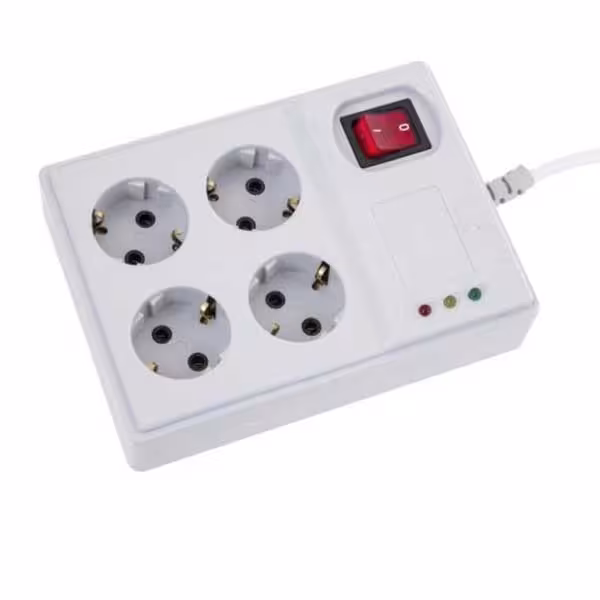 محافظ برق چهار خانه پارت مدل 894 ارت دار کابل 3 متر