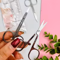 قیچی ابرو دسته استیلی