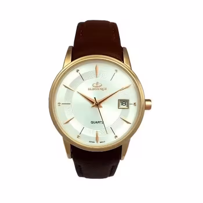 ساعت مچی عقربه ای مردانه الگانس مدل EL23 اورجینال بند چرمی